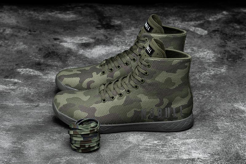 Olive Nobull High-Top Forest Camo Women's Trainers | CA M2104Q